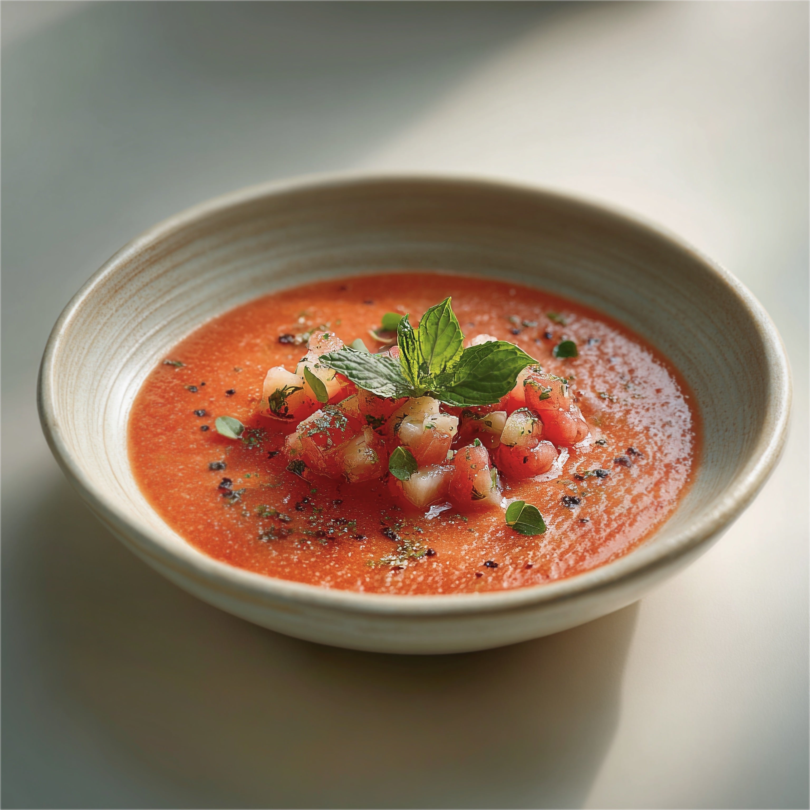 Gazpacho with Red Snapper Tartare