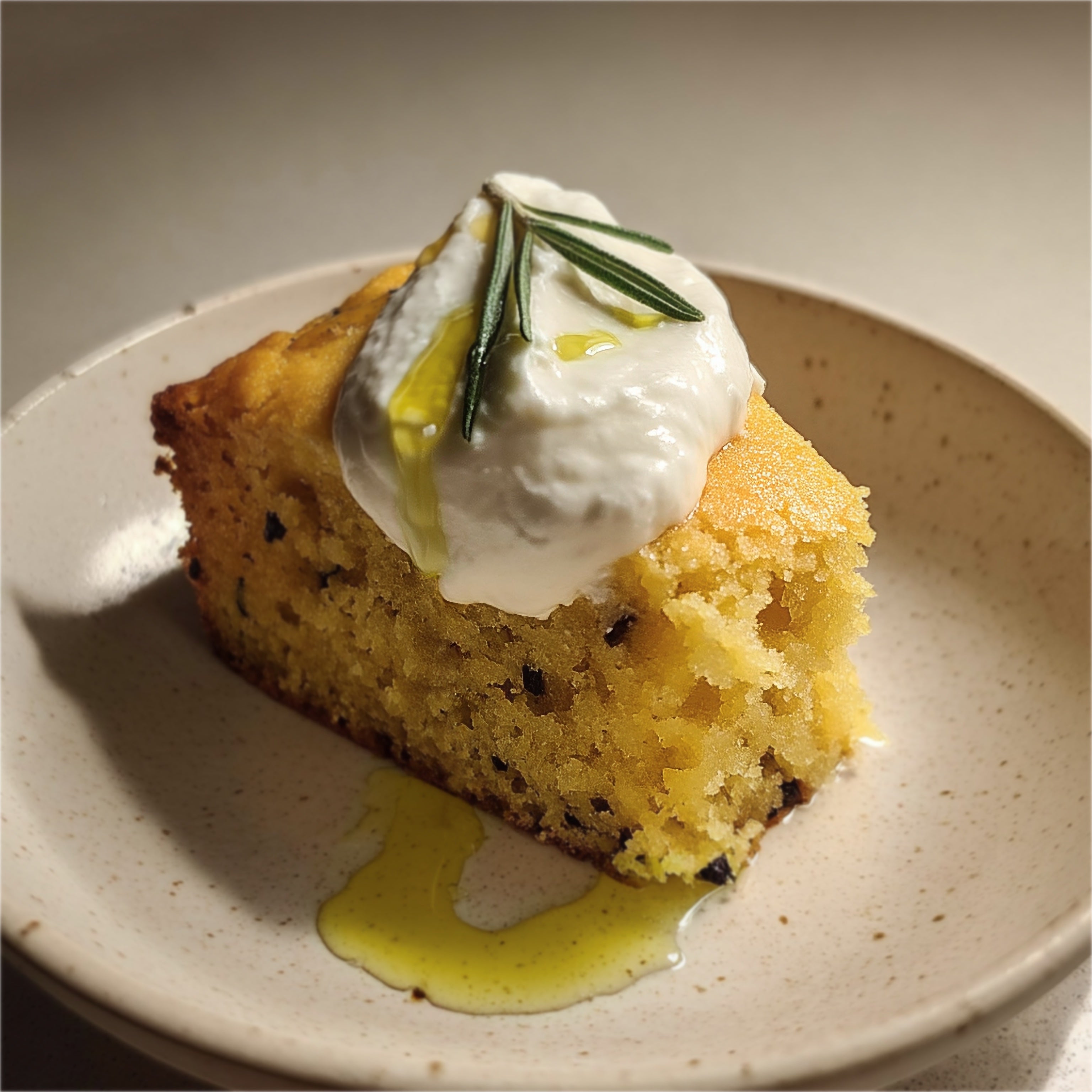 Lemon Rosemary Olive Oil Cake